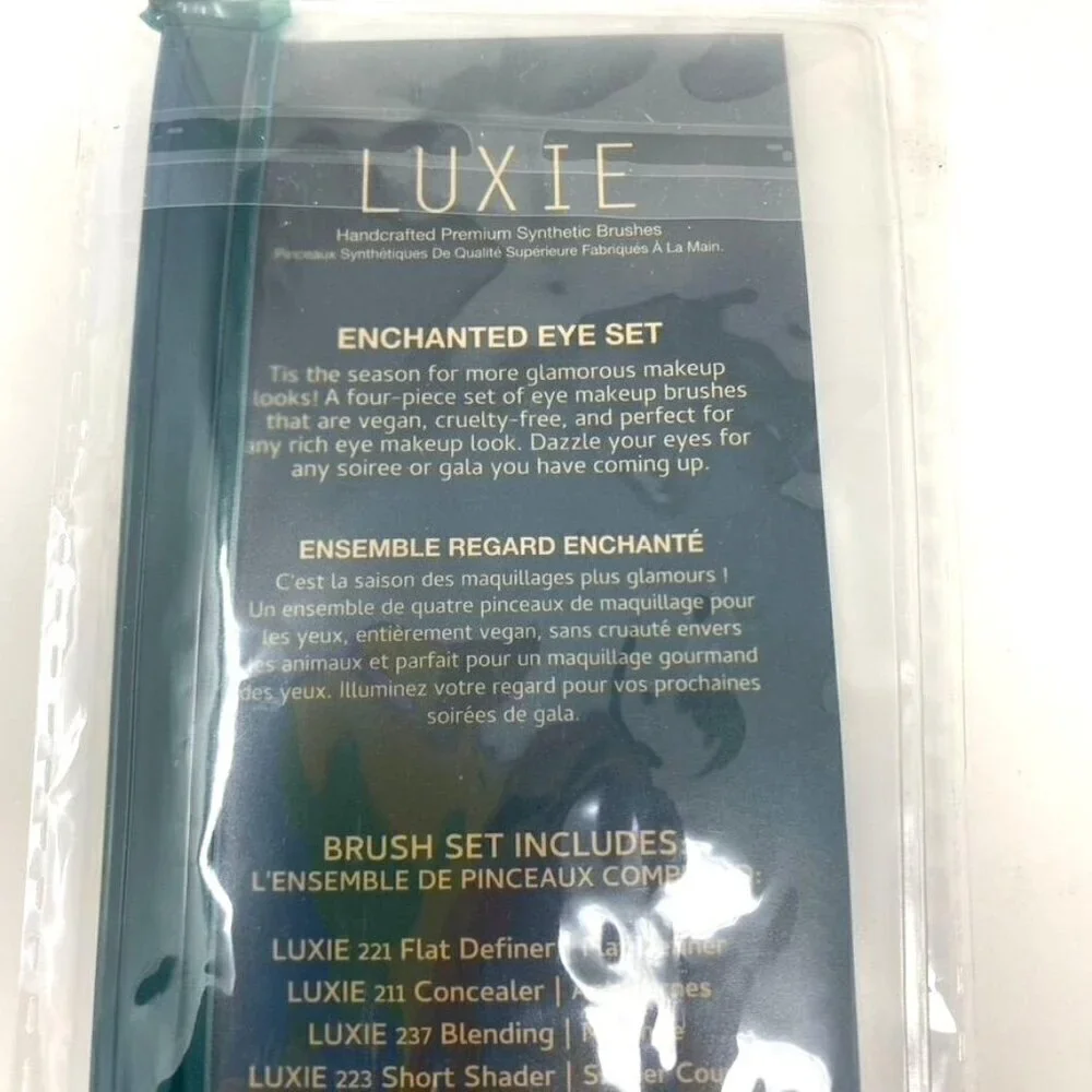 Luxie Enchanted Eye Set of Makeup Brushes Handcrafted Synthetic Premium
